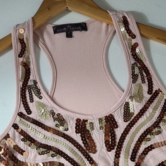 Almost Famous Pink Sequin Tank Top - Picture 3 of 12